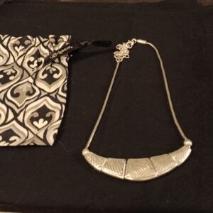 Brighton Centra Silver Plated Reversible collar necklace